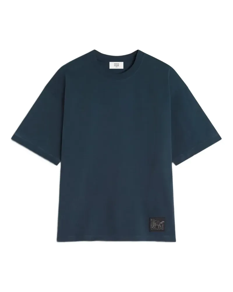 Kitsuné patch T-shirt - Blau Blau