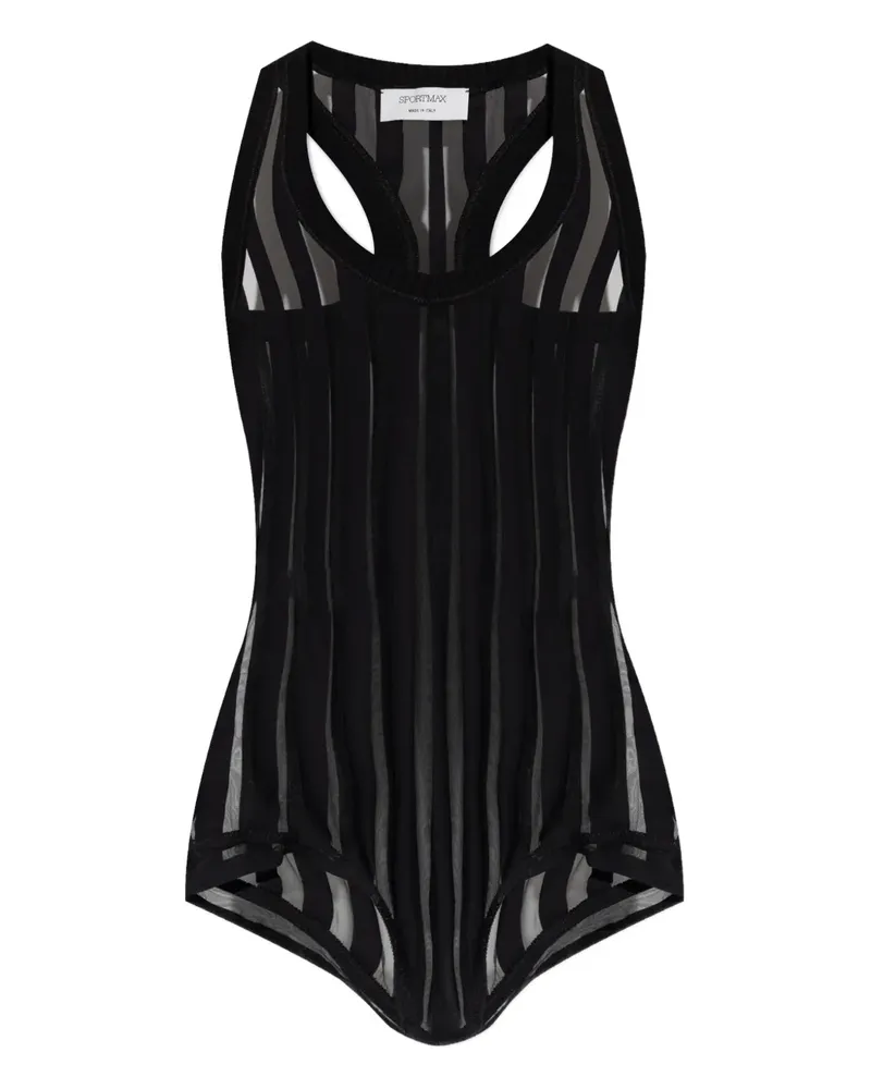SPORTMAX Gestreifter Edam Body - Schwarz Schwarz