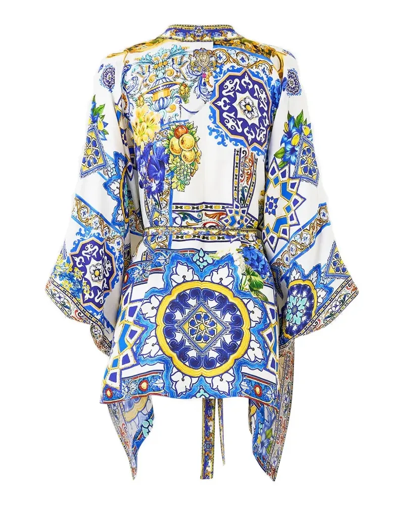 Camilla España Nirvana button scarf blouse - Weiß Weiß