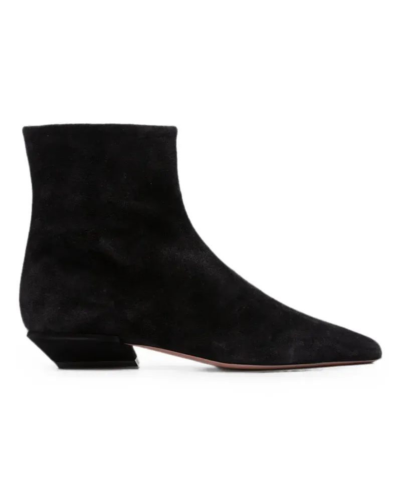 Paris Texas Bettina Wildlederstiefel mit spitzer Kappe - Schwarz Schwarz