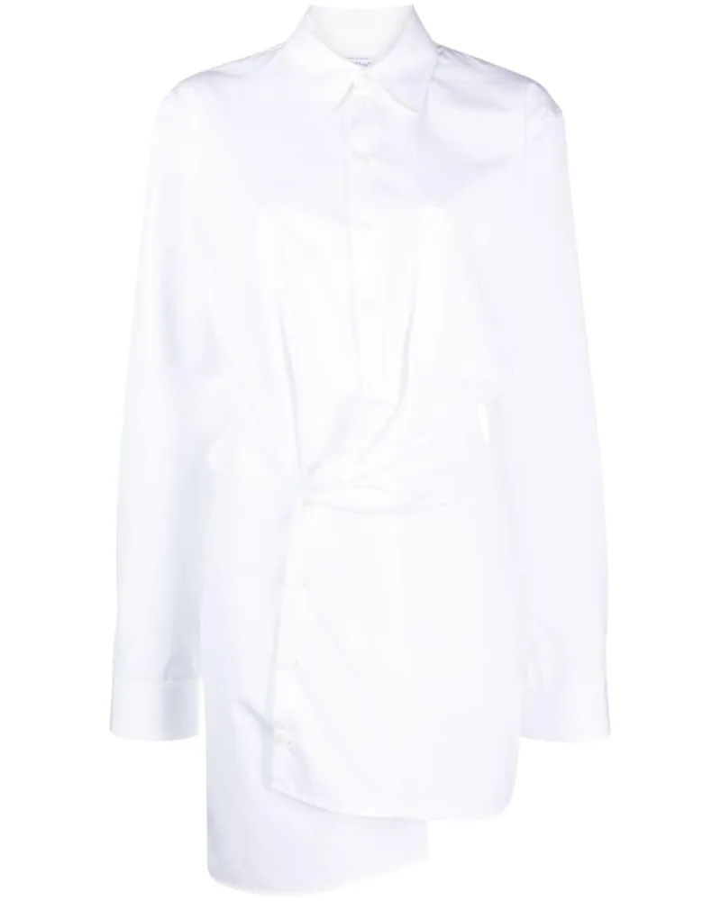 OFF-WHITE Asymmetrisches Hemdkleid - Weiß Weiß