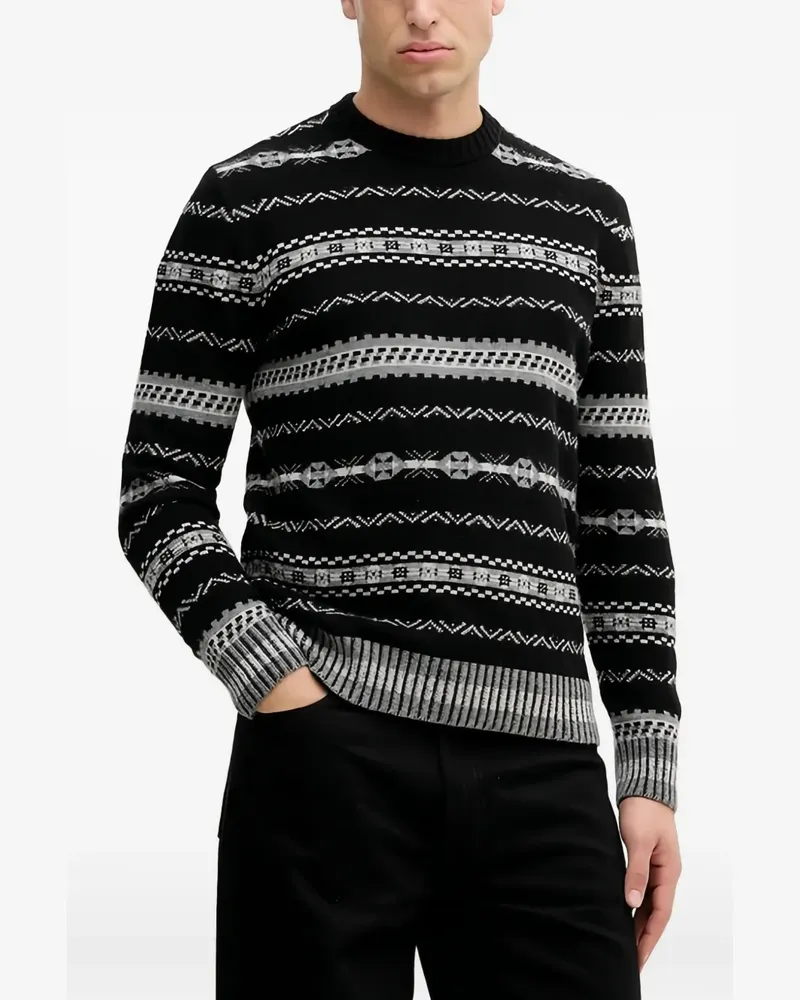 Benetton patterned sweater - Schwarz Schwarz