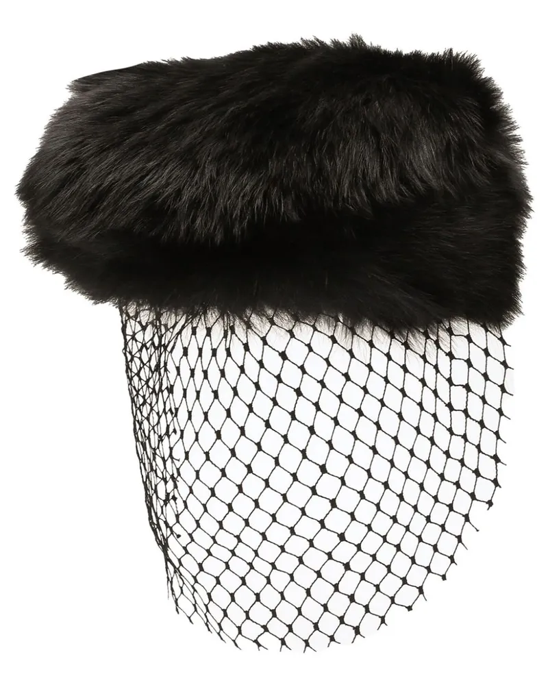 Dolce & Gabbana Hut mit Schleier - Schwarz Schwarz