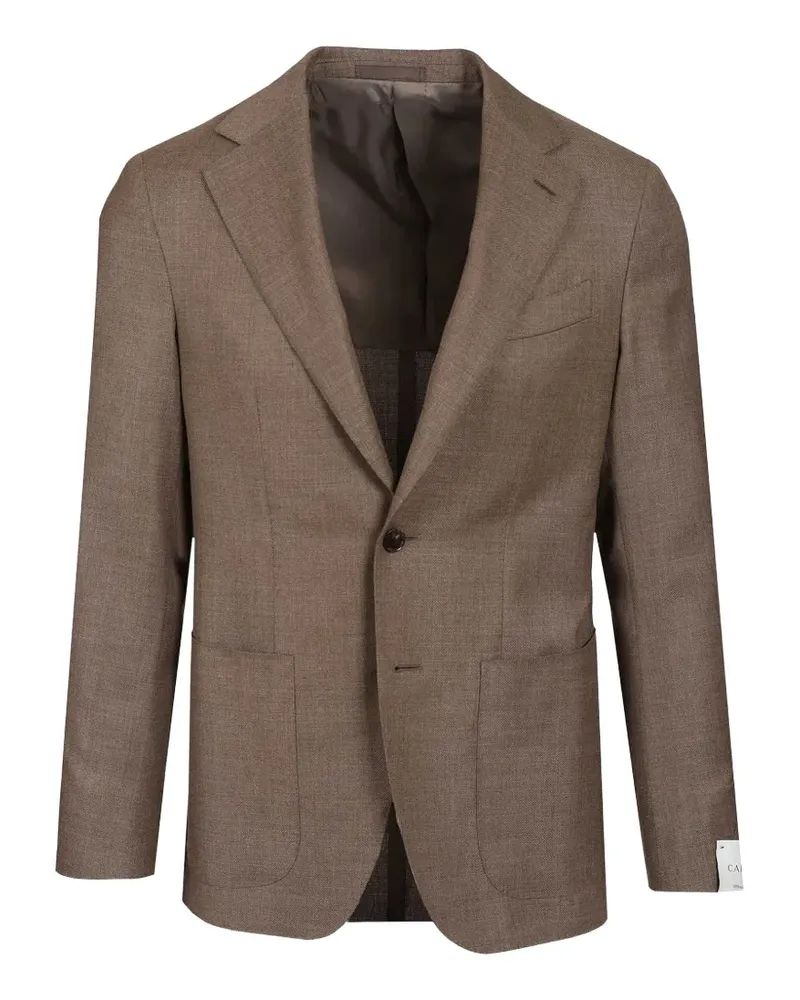 Caruso Aida patch-pocket blazer - Braun Braun