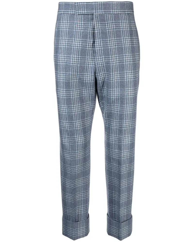 Thom Browne Flanellhose mit Taillenriegel - Blau Blau