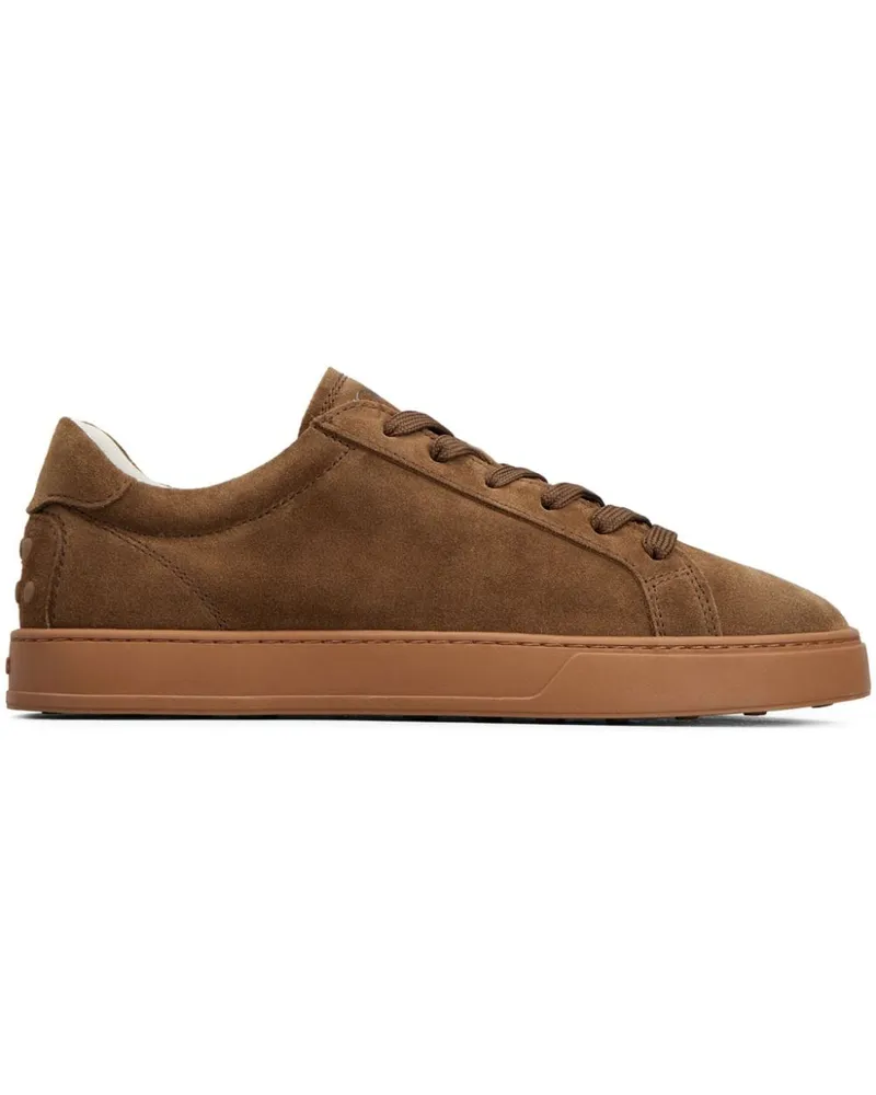 TOD'S Sneakers aus Wildleder mit Logo-Prägung - Braun Braun