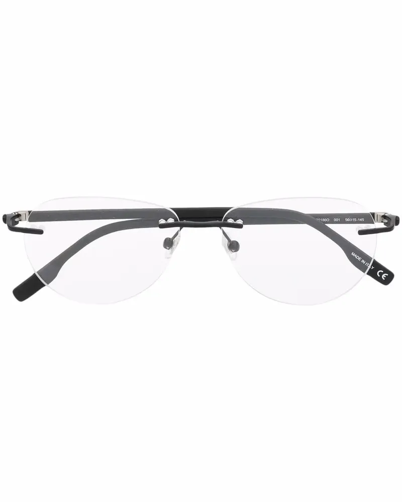 Montblanc Rahmenlose Brille mit mattem Finish - Schwarz Schwarz