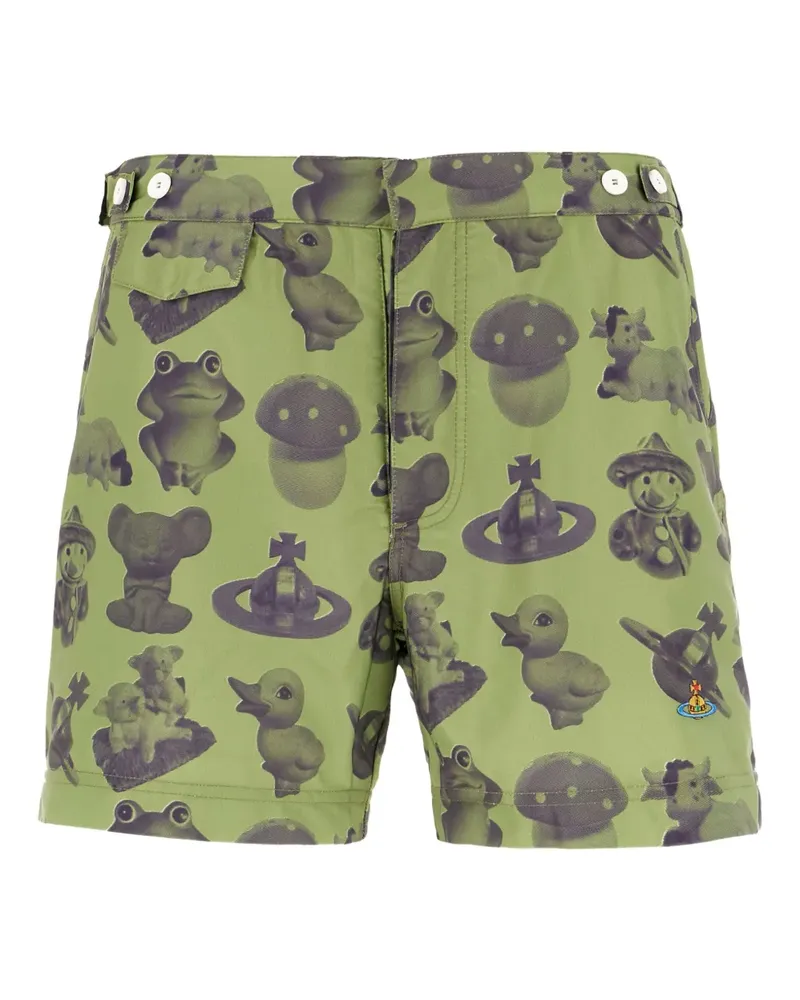 Vivienne Westwood Badeshorts mit Print - Grün Grün