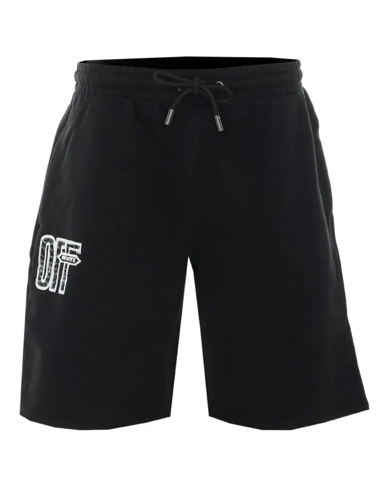 OFF-WHITE Motion Arrow cotton shorts - Schwarz Schwarz