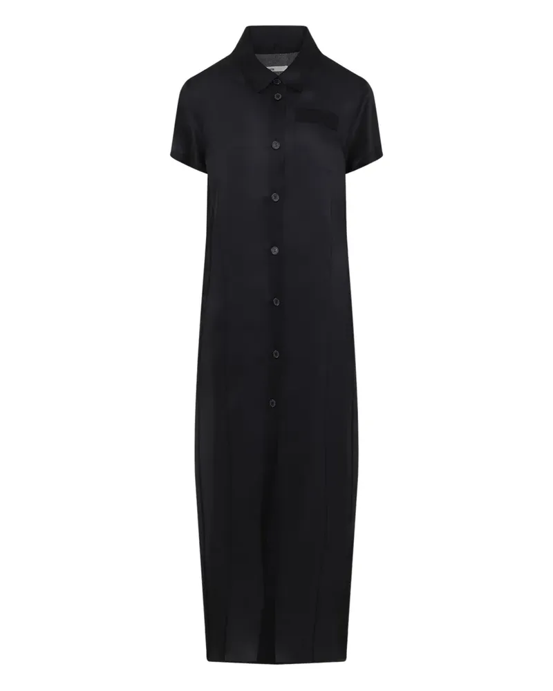 KHAITE Effy Hemdkleid mit Knöpfen - Schwarz Schwarz