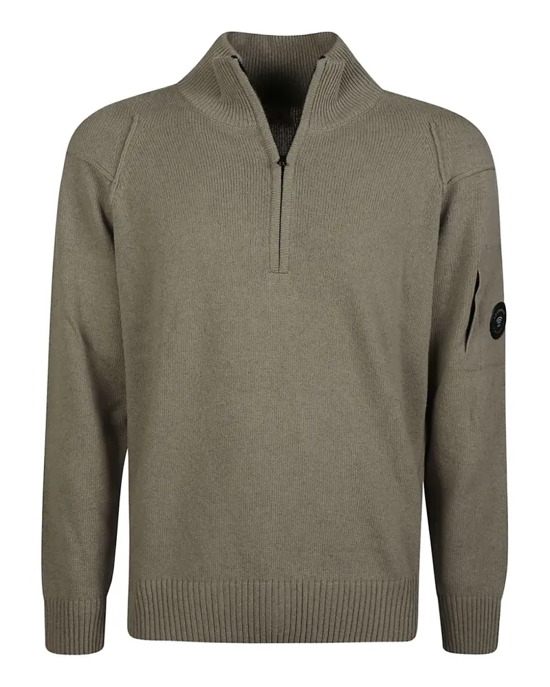 C.P. Company Lens Pullover mit kurzem Reißverschluss - Grau Grau