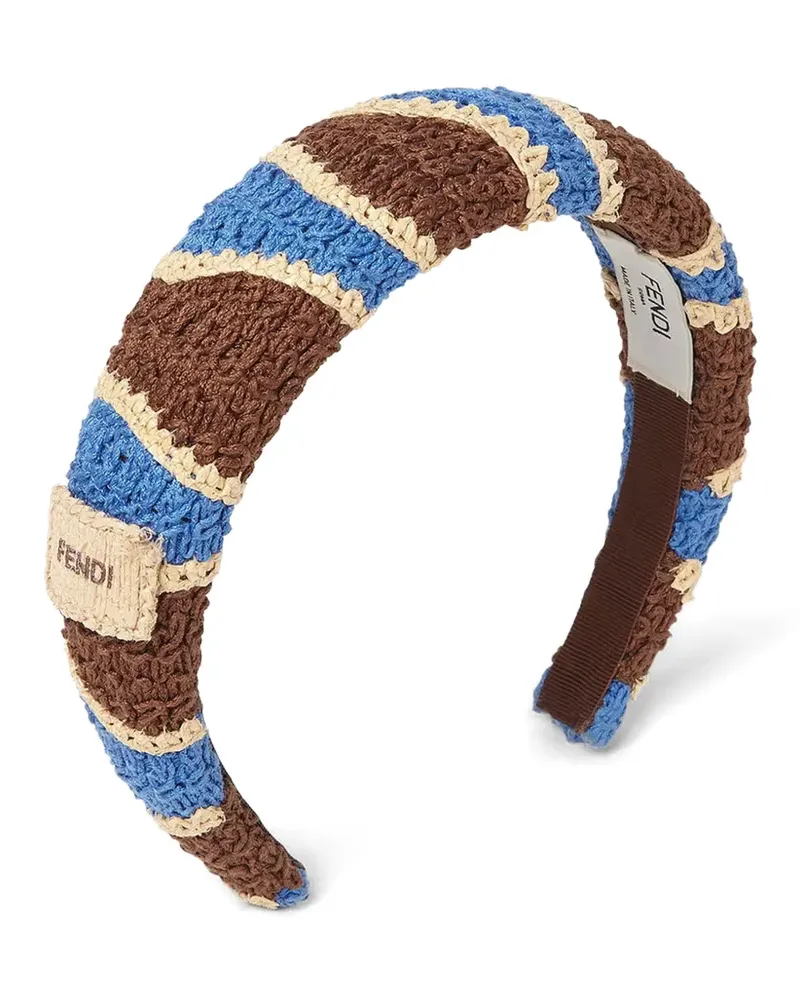 Fendi Haarband in Häkeloptik - Braun Braun