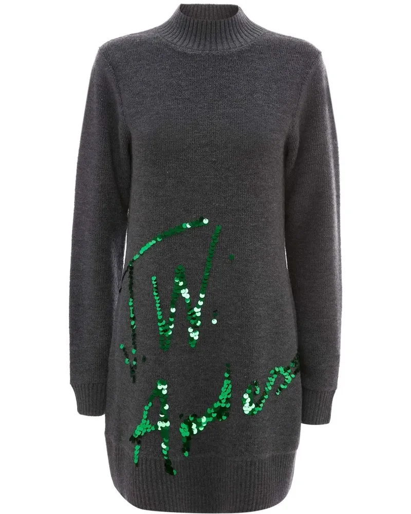 J.W.Anderson Gestricktes Minikleid mit Pailletten - Grau Grau