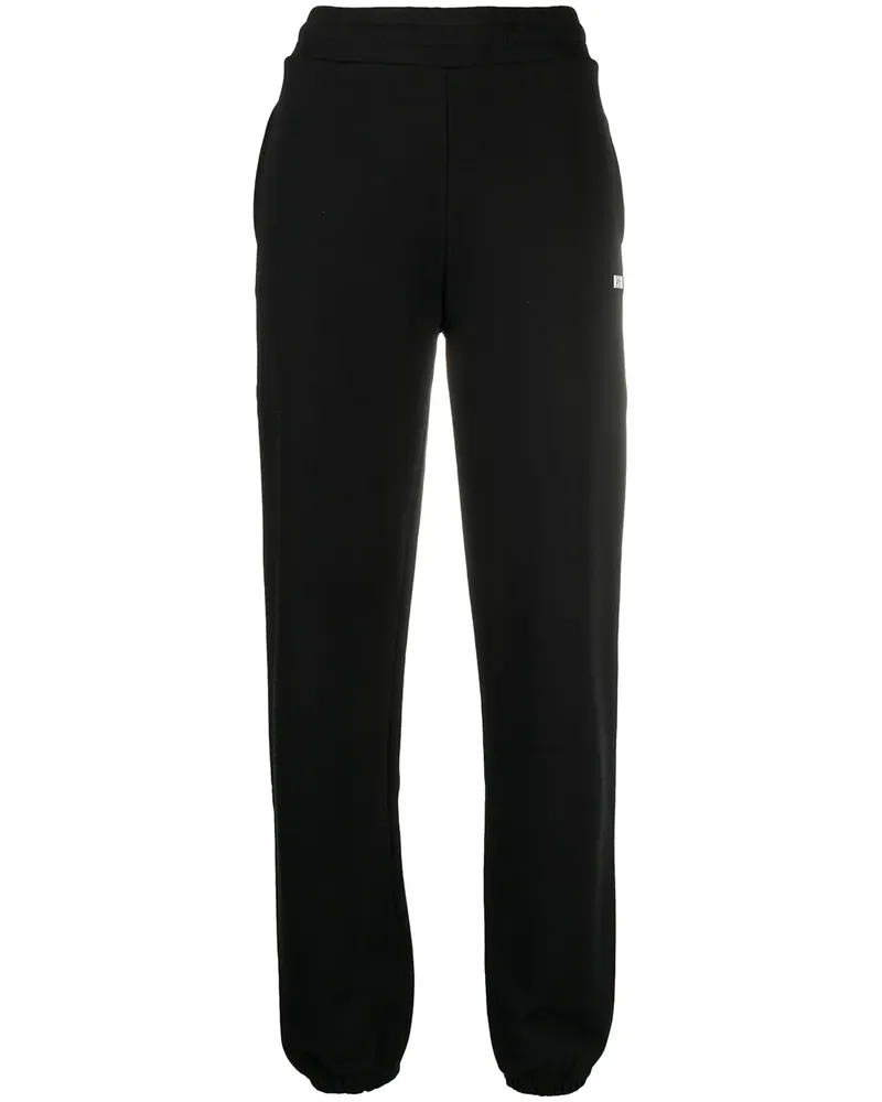 MSGM Jogginghose mit Logo-Print - Schwarz Schwarz