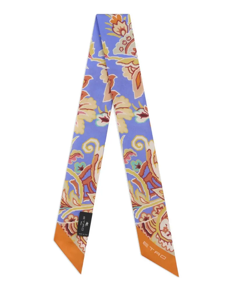Etro Schal aus Seide mit Paisley-Print - Orange Orange