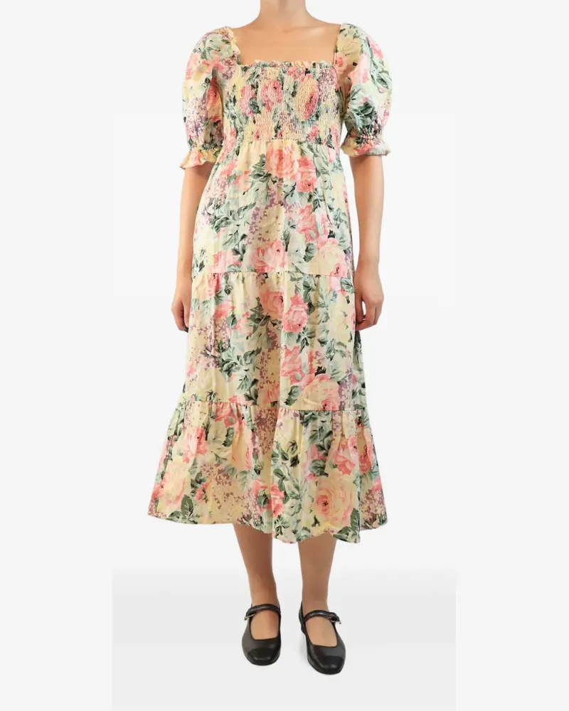 Faithfull The Brand floral-print midi dress - Gelb Gelb
