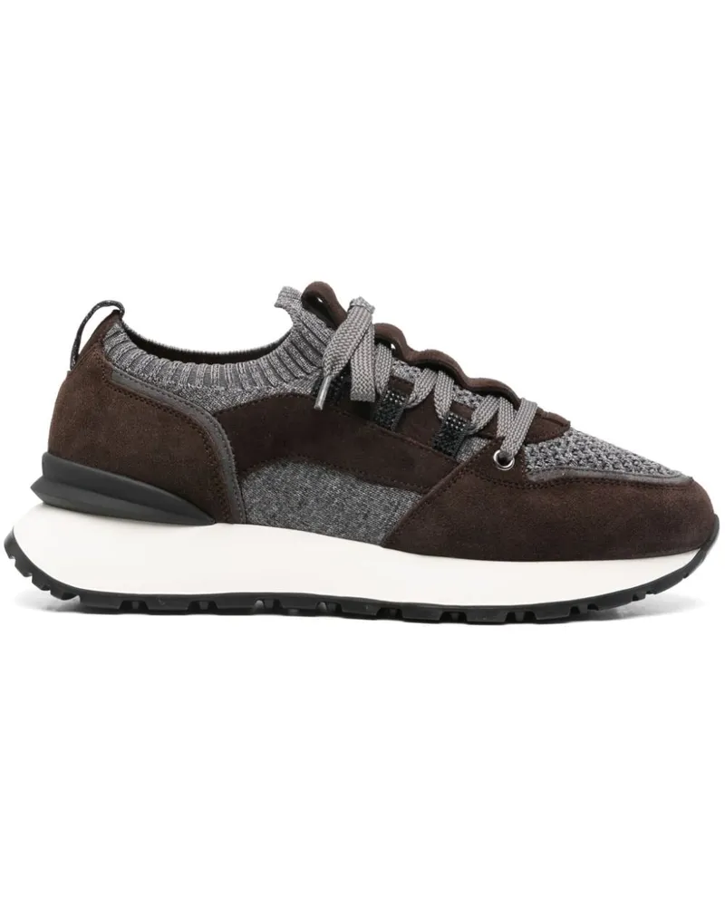 Doucal´s Sneakers mit Lederbesatz - Grau Grau