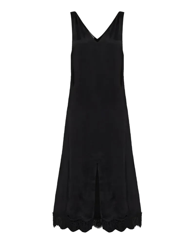 Officine Generale Liara V-neck lace dress - Schwarz Schwarz