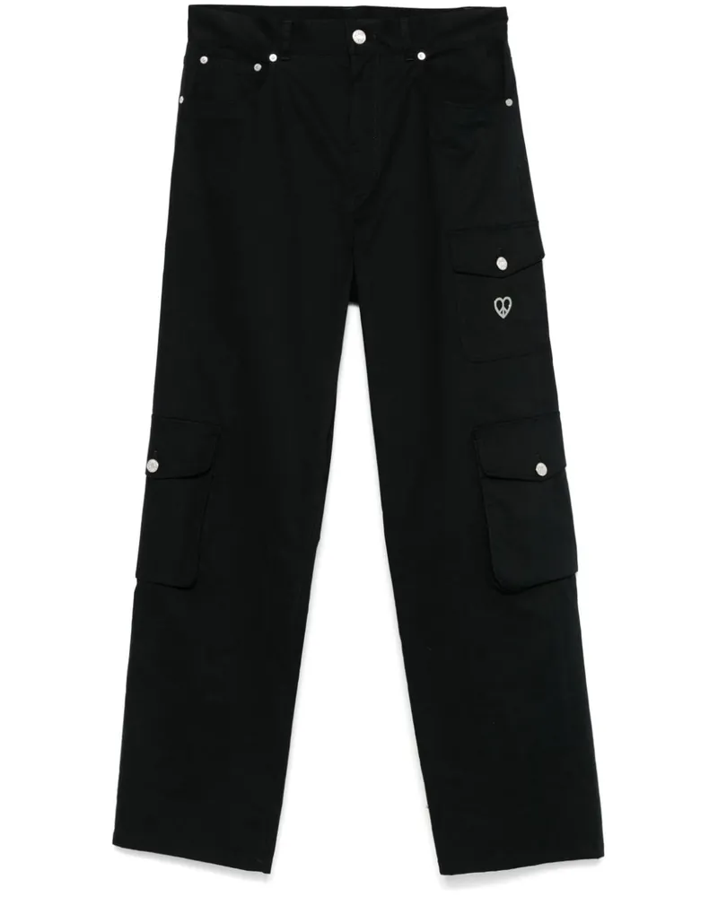 Moschino Cargohose aus Gabardine - Schwarz Schwarz