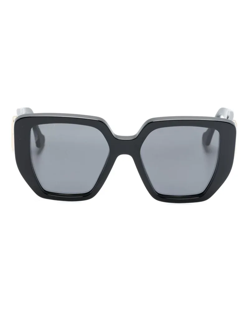 Gucci Oversized-Sonnenbrille mit GG - Schwarz Schwarz