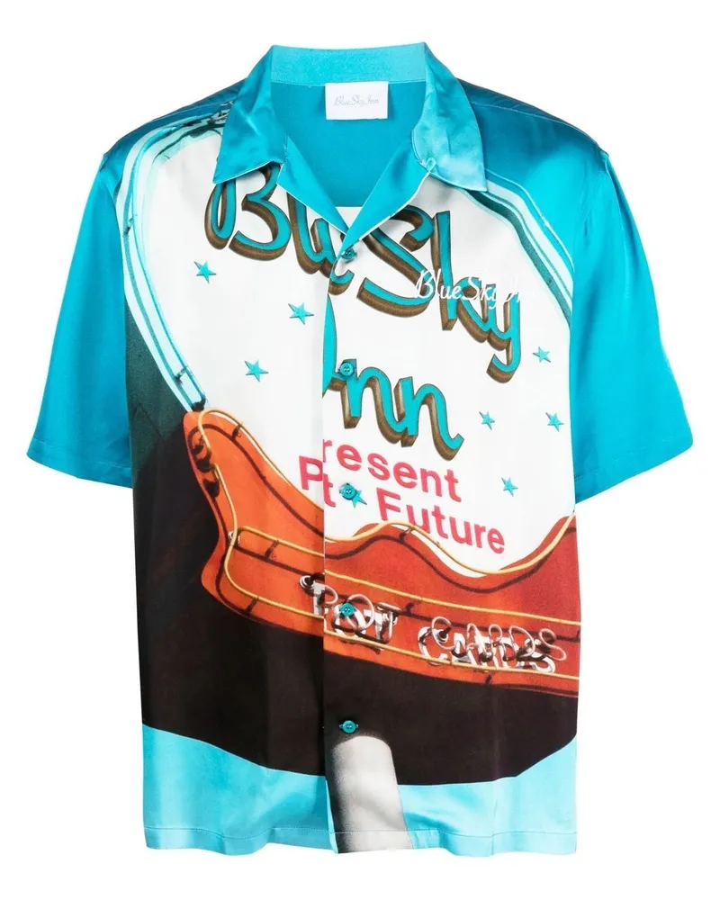 Blue Sky Inn Hemd mit grafischem Print Blau