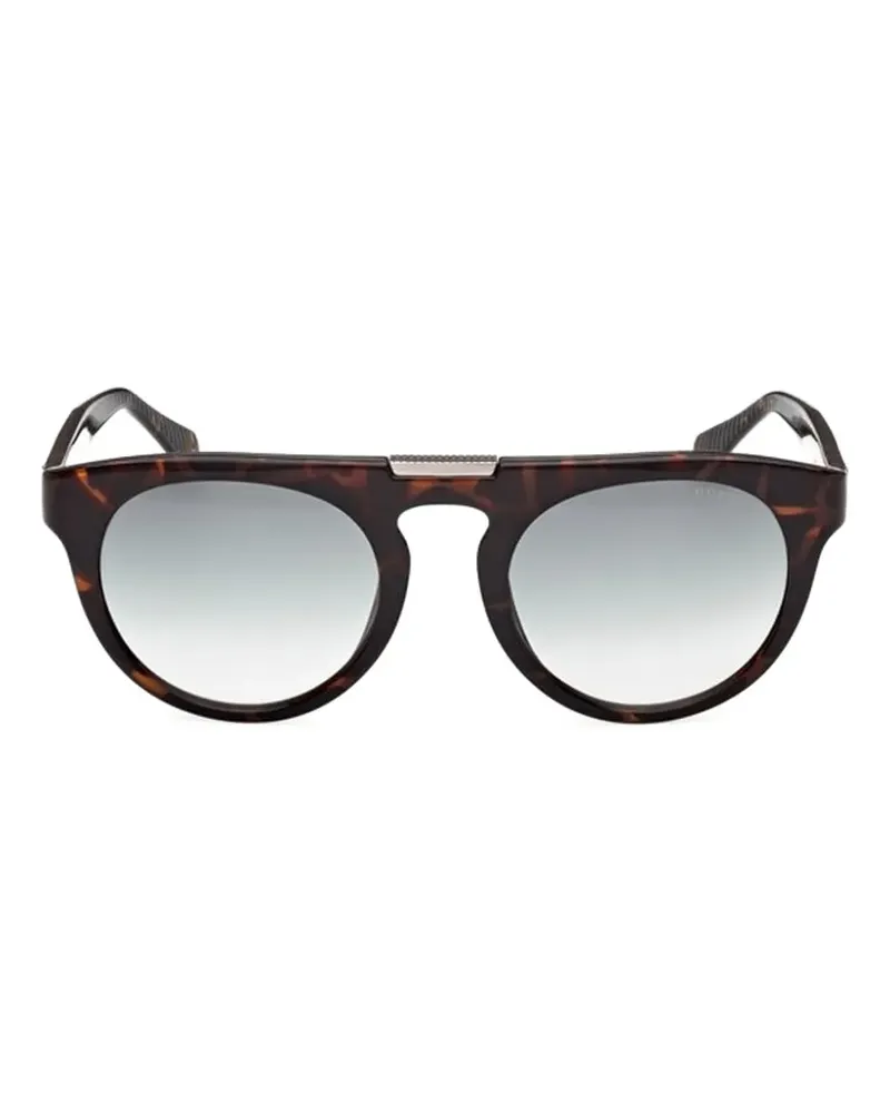Guess tortoiseshell-effect round-frame sunglasses - Braun Braun