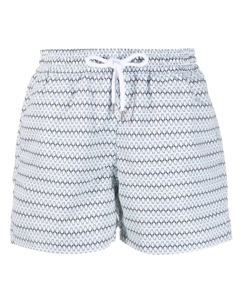 Frescobol Carioca Badeshorts mit Kordelzug Blau