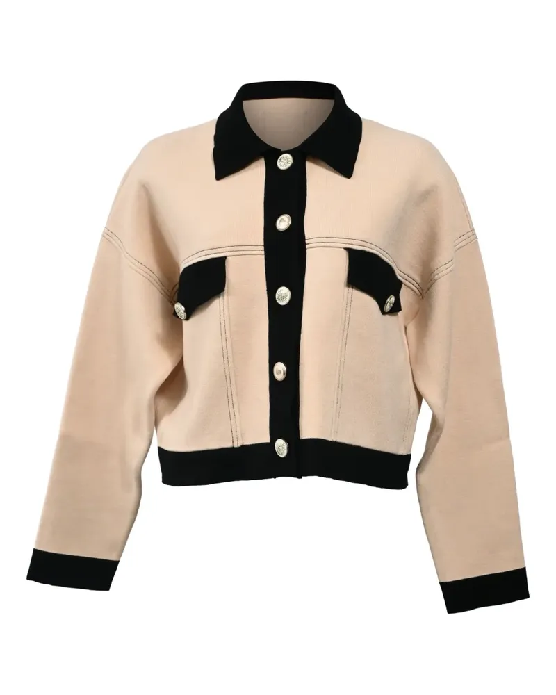 Sandro flap-pockets cardigan - Nude Nude