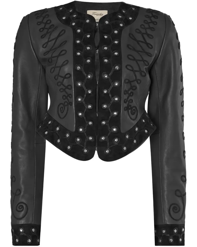 Temperley London Pablo Lederjacke - Schwarz Schwarz