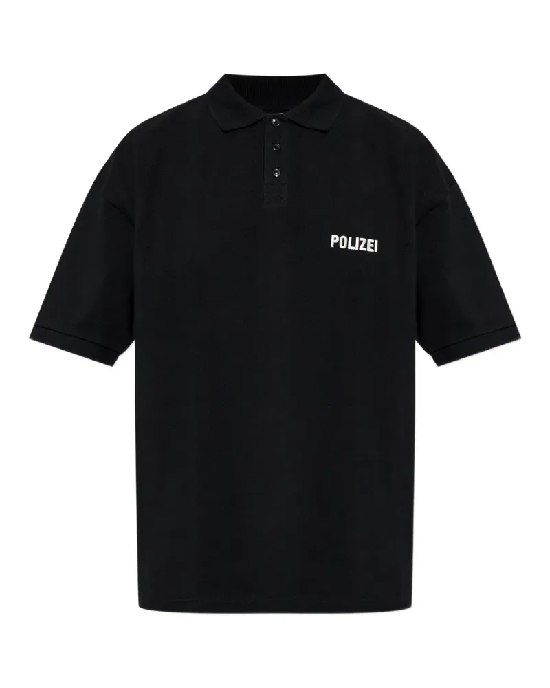 VETEMENTS short sleeve polo T-shirt - Schwarz Schwarz