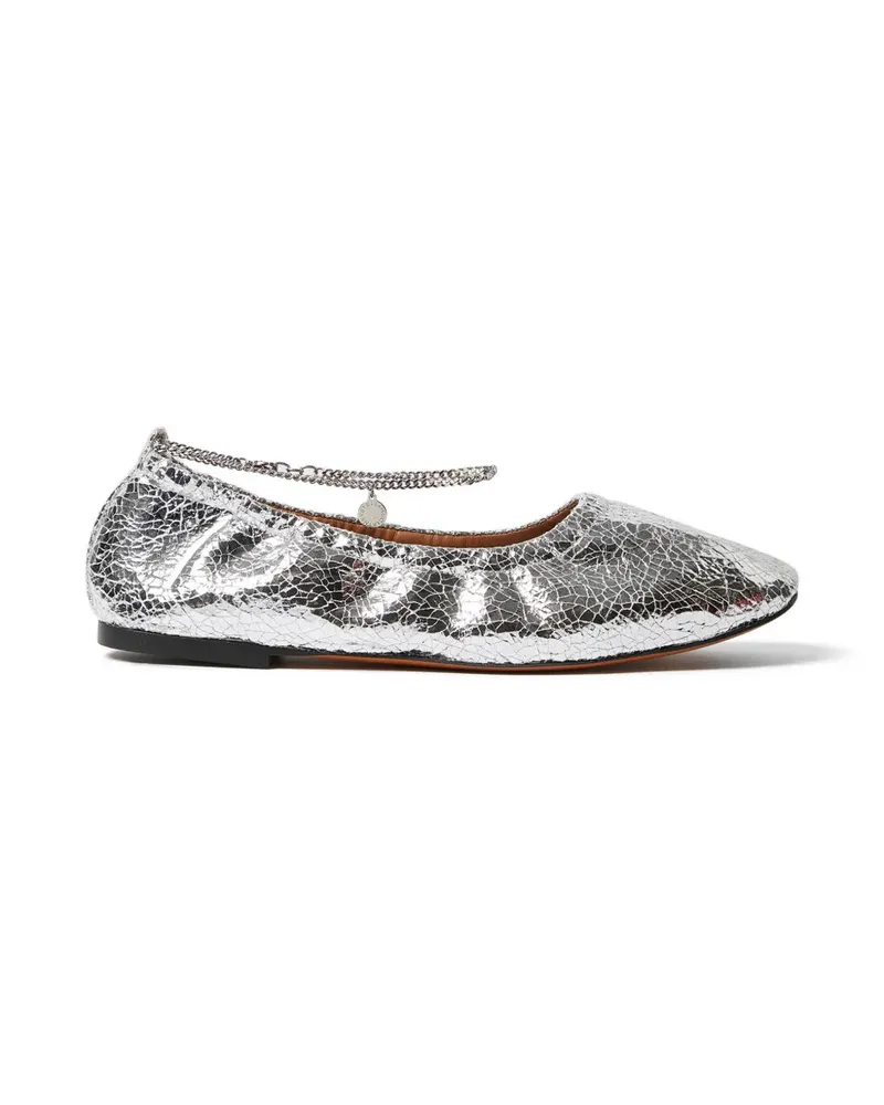 Stella McCartney chain-link ballet flats - Silber Silber