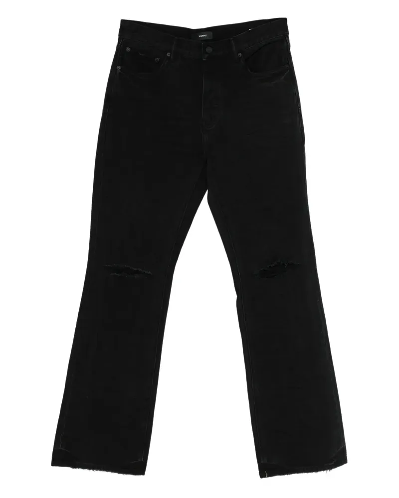 PURPLE BRAND rip bootcut jeans - Schwarz Schwarz