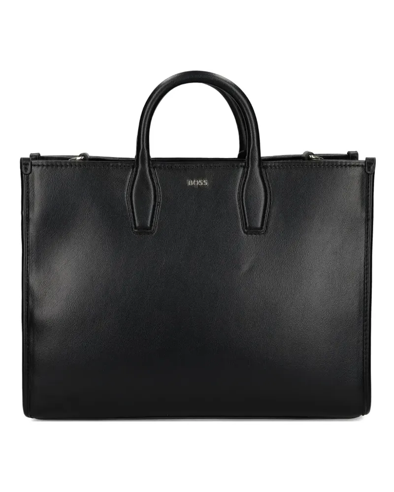 HUGO BOSS removable-strap logo-plaque tote bag - Schwarz Schwarz