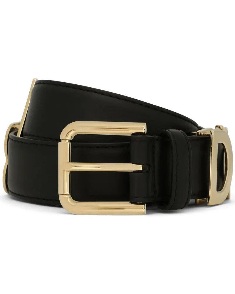 Dolce & Gabbana KIM DOLCE&GABBANA Gürtel mit Logo - Schwarz Schwarz