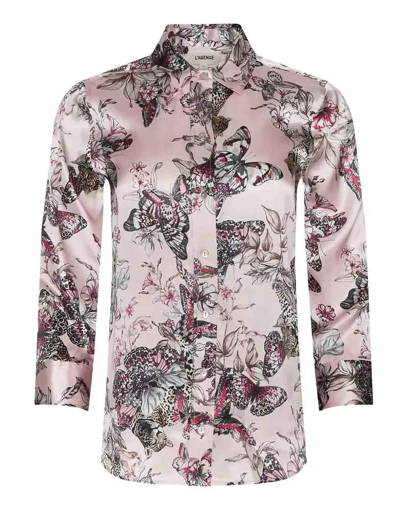L'Agence Dani butterfly-print blouse - Rosa Rosa