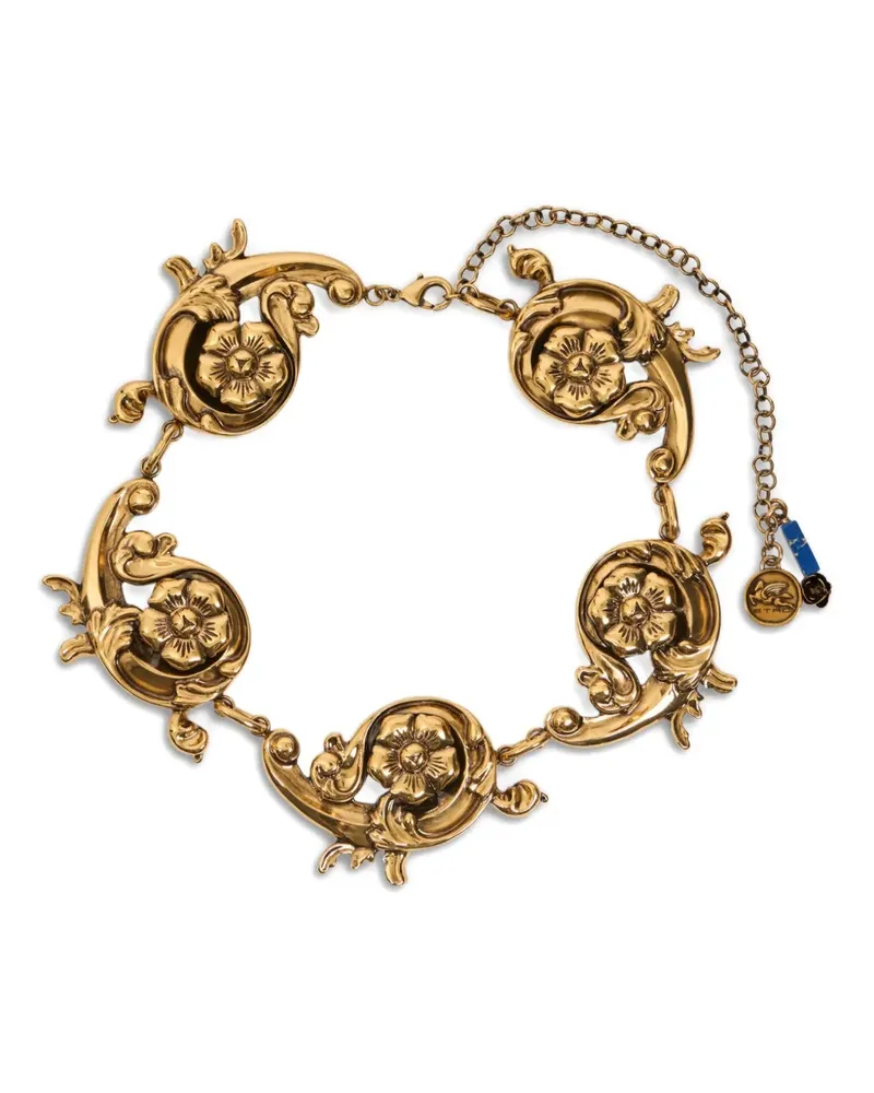 Etro Halskette mit Blumen im Barockstil - Gold Gold