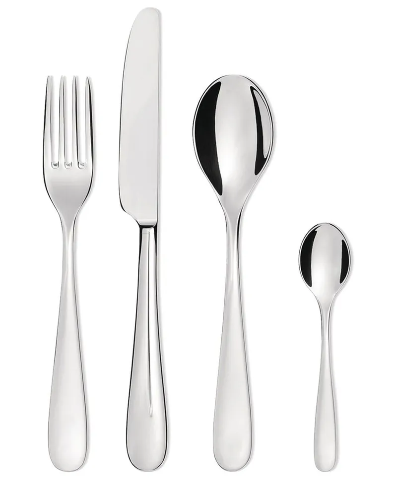 Alessi 24-teiliges Nuovo Milano Besteck-Set - Silber Silber