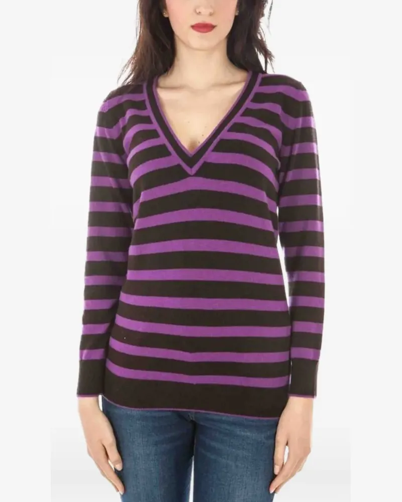 Fred Perry striped V-neck sweater - Braun Braun