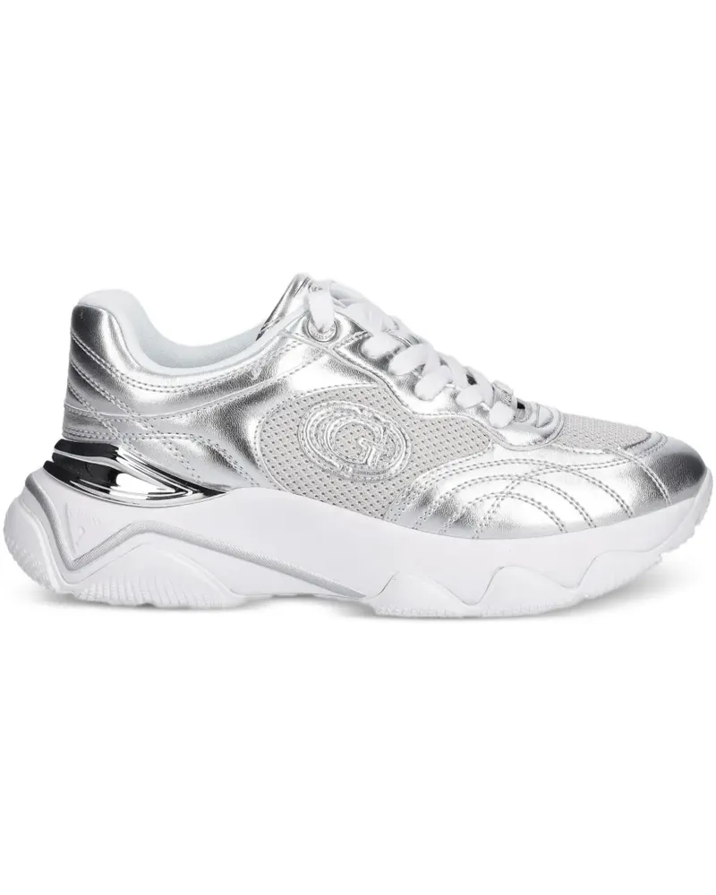 Guess Sneakers mit perforiertem Logo - Silber Silber