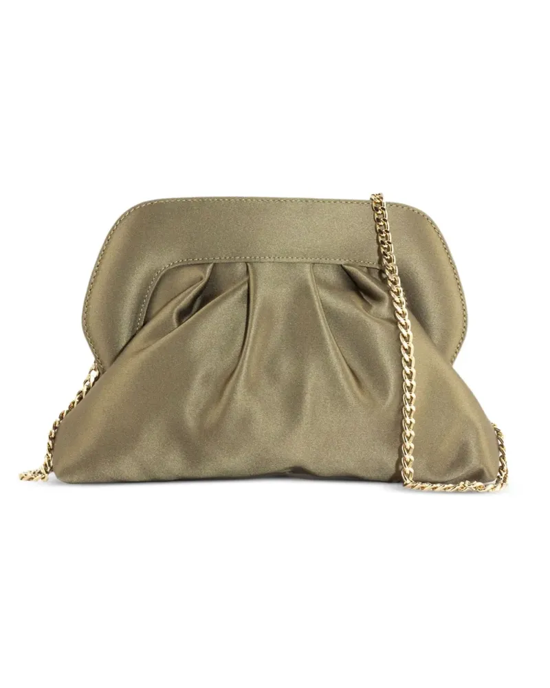 FESTA Milano Geraffte Clutch mit Kettenriemen - Grün Grün