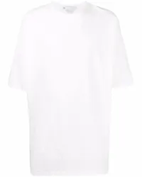 Y-3 Kurzärmeliges T-Shirt mit Logo-Print Weiß