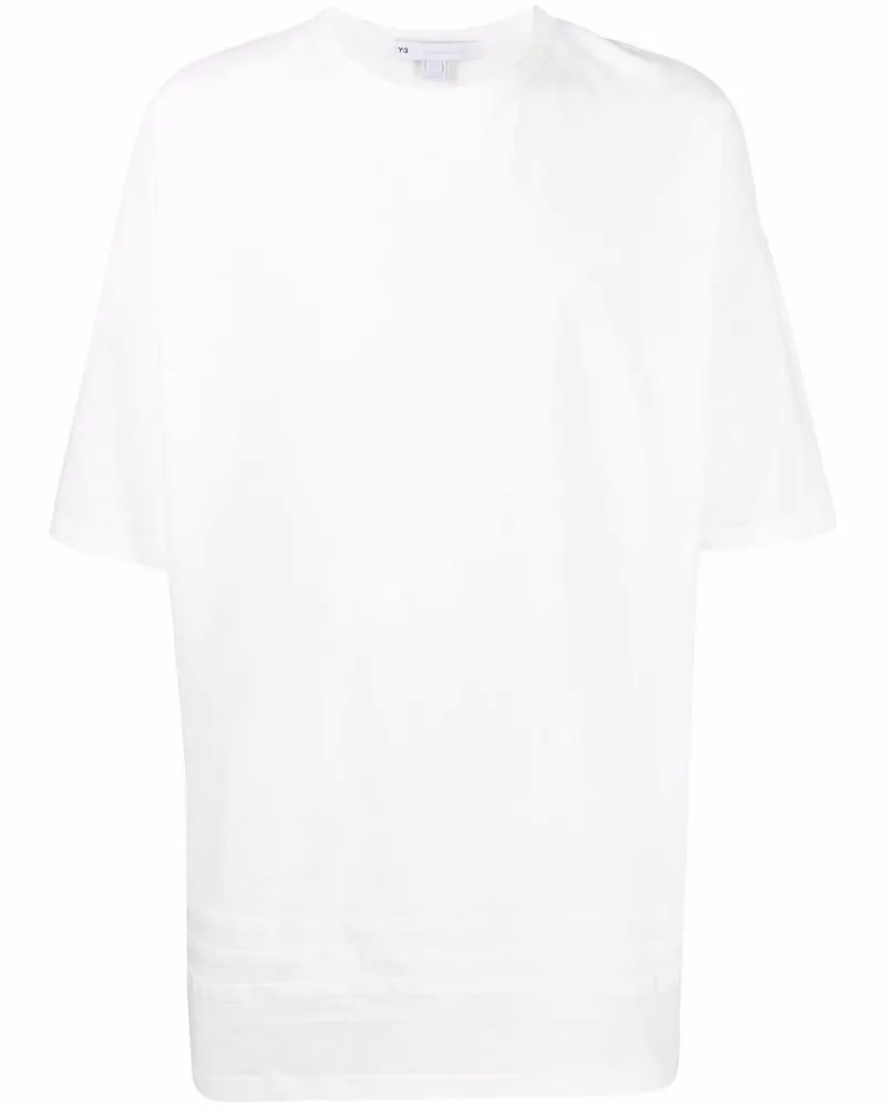Y-3 Kurzärmeliges T-Shirt mit Logo-Print Weiß