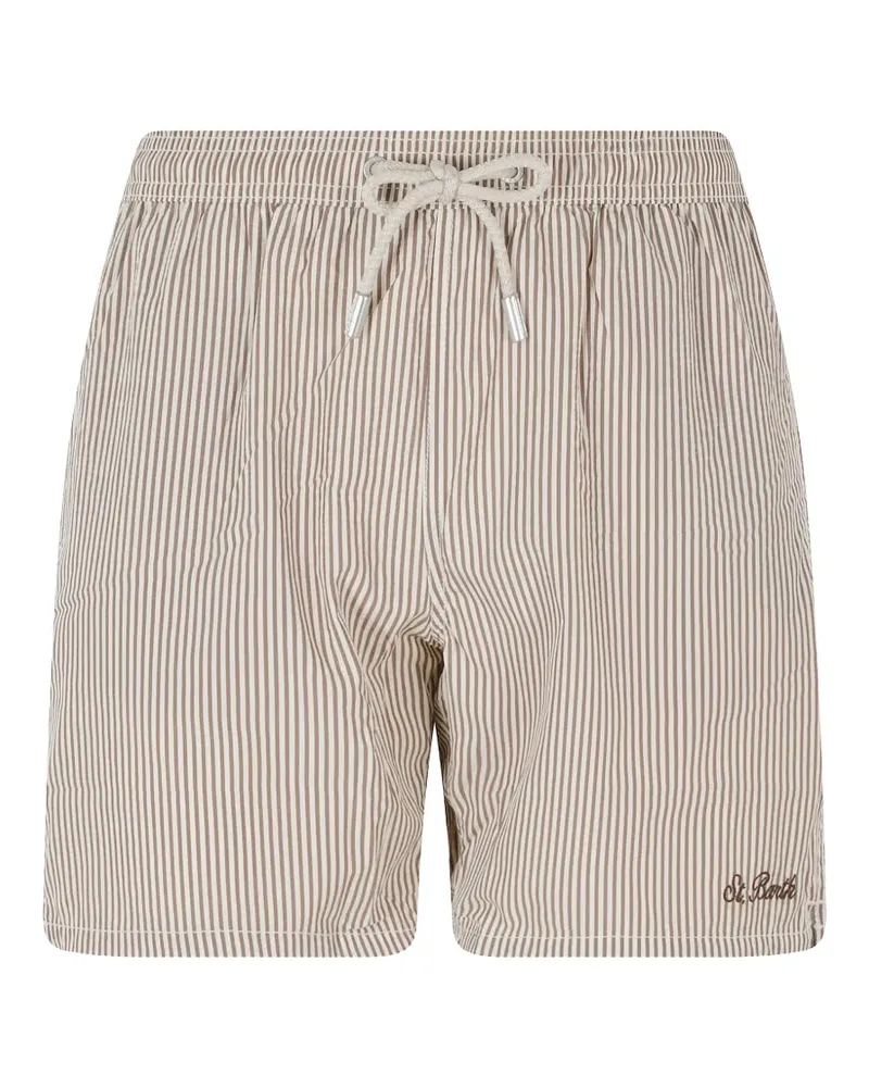 MC2 Saint Barth Patmos striped swim shorts - Nude Nude