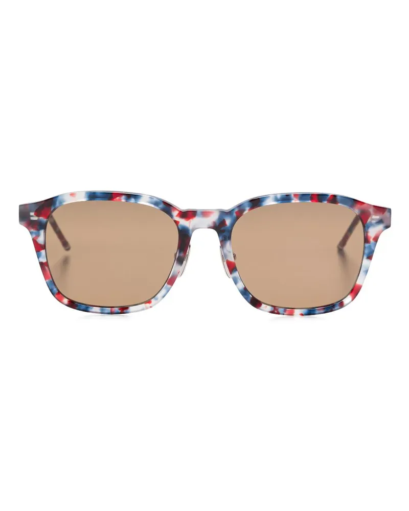 Thom Browne Sonnenbrille in Schildpattoptik - Blau Blau