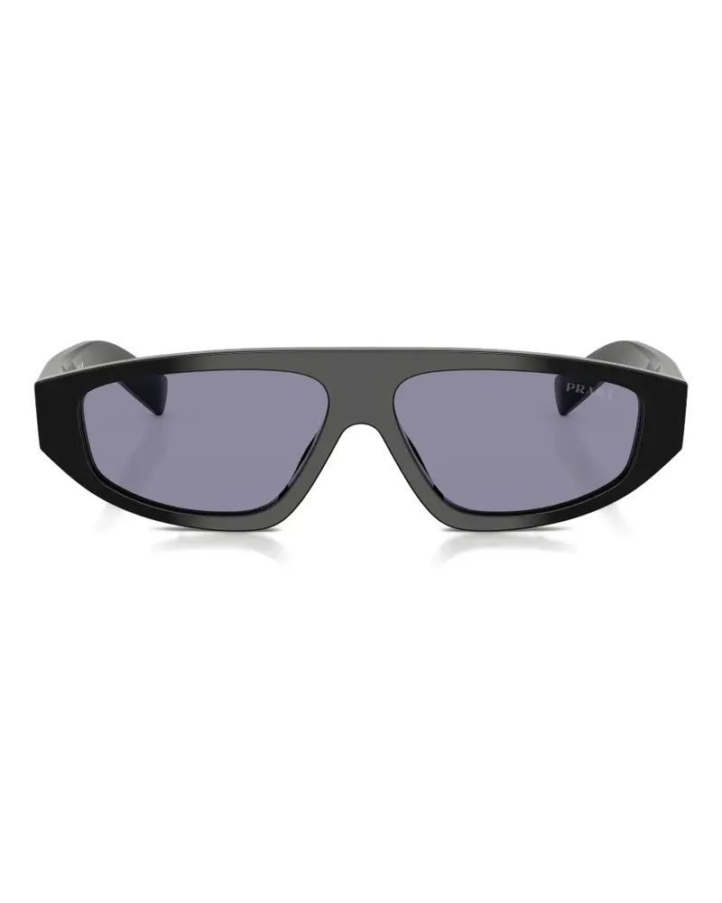 Prada Sonnenbrille mit geometrischem Gestell - Schwarz Schwarz
