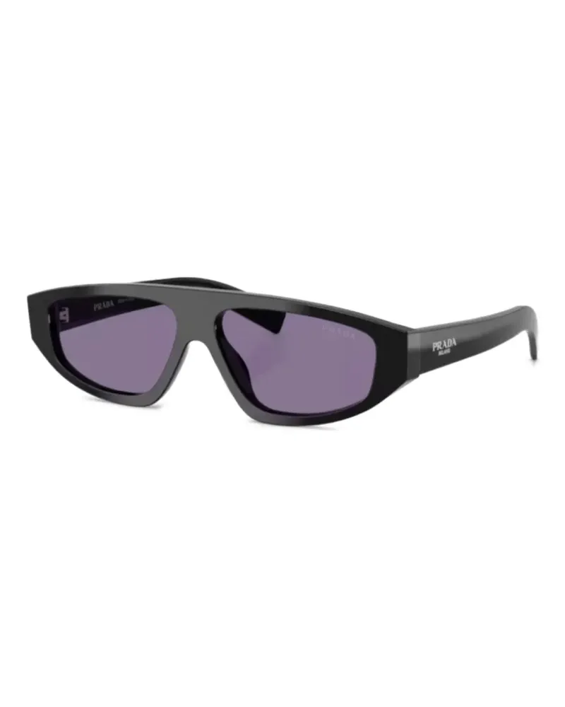 Prada Sonnenbrille mit geometrischem Gestell - Schwarz Schwarz