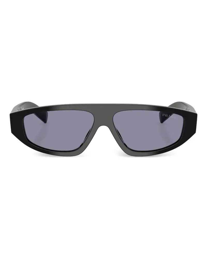 Prada Sonnenbrille mit geometrischem Gestell - Schwarz Schwarz