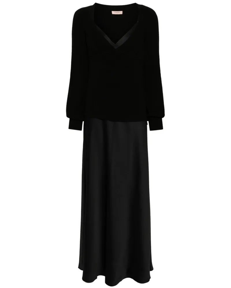 Twin-Set Pulloverkleid - Schwarz Schwarz