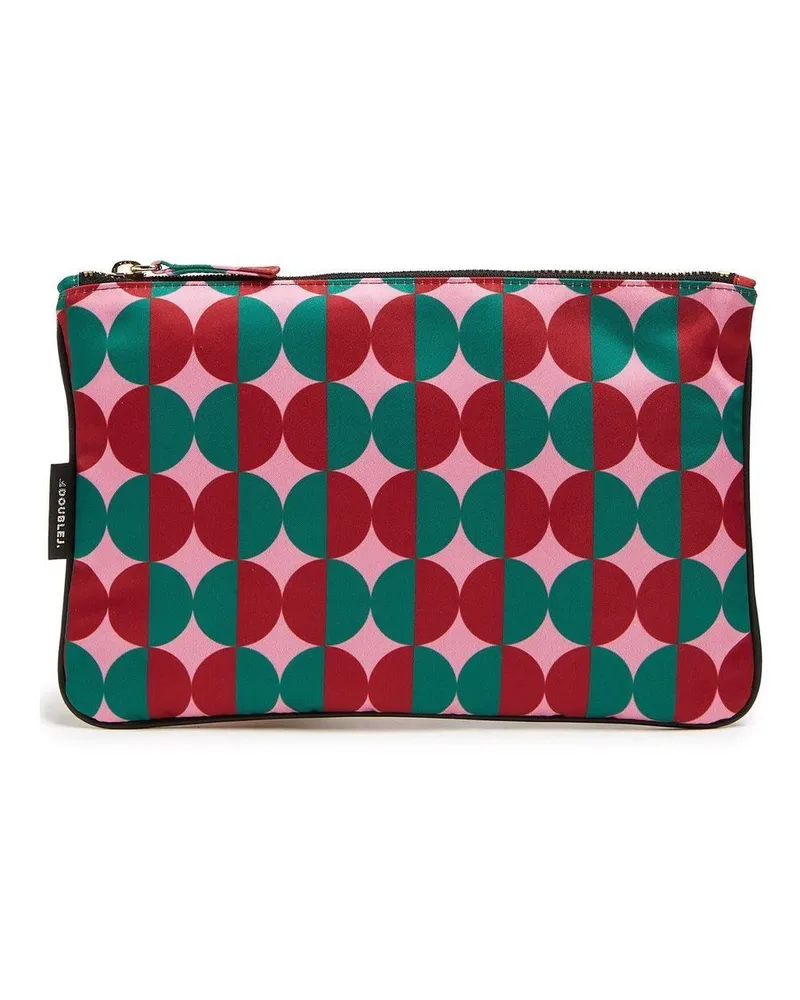 La DoubleJ Clutch mit Print - Rosa Rosa