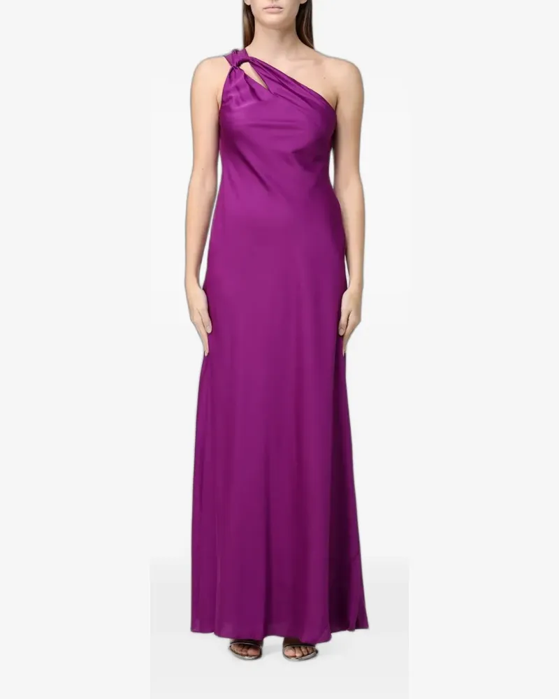 Ralph Lauren maxi one-shoulder knot-detail dress - Violett Violett
